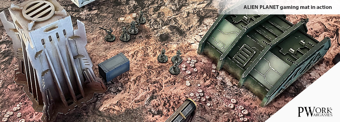 PWork - Alien Planet - Wargames Terrain Mat - 22X30"