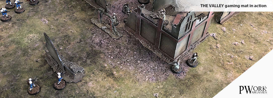 PWork - The Valley - Wargames Terrain Mat - 3X6'