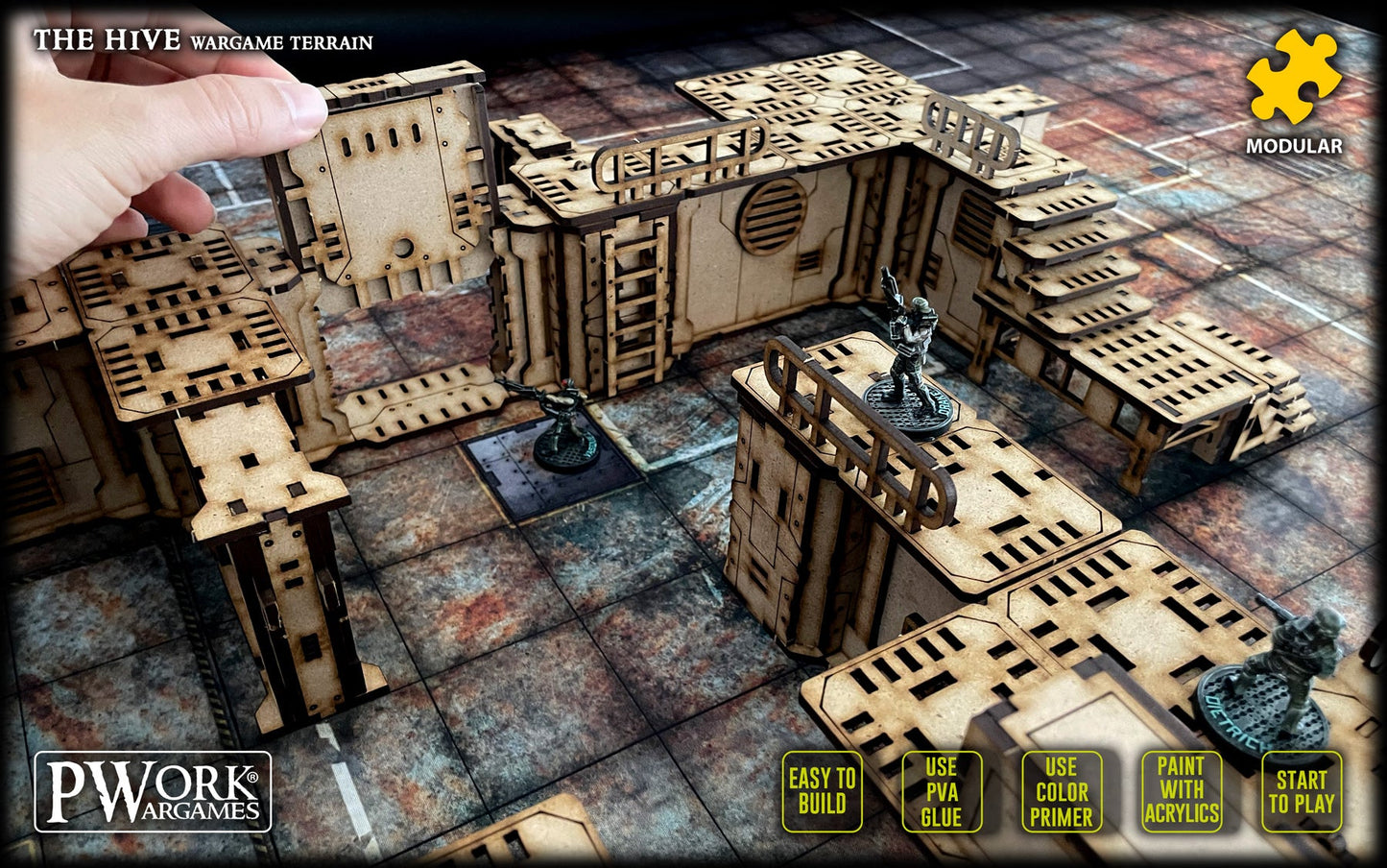 PWork - The Hive 04 - Gates - MDF Terrain Scenery
