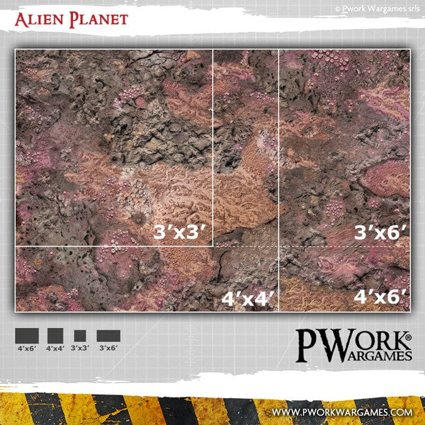 PWork - Alien Planet - Wargames Terrain Mat - 44X30"