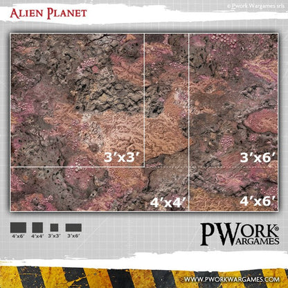 PWork - Alien Planet - Wargames Terrain Mat - 44X30"