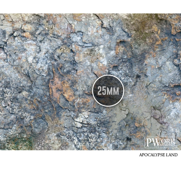 PWork - Apocalypse Land - Wargames Terrain Mat - 3X4'