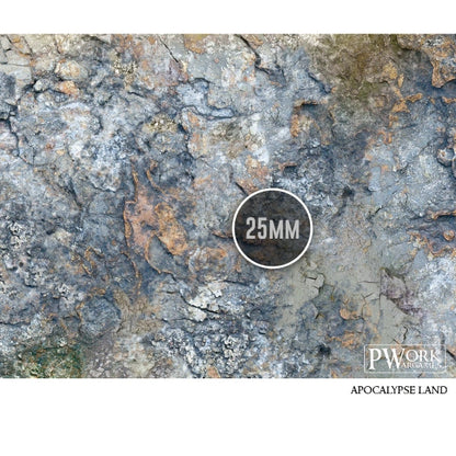 PWork - Apocalypse Land - Wargames Terrain Mat - 3X4'