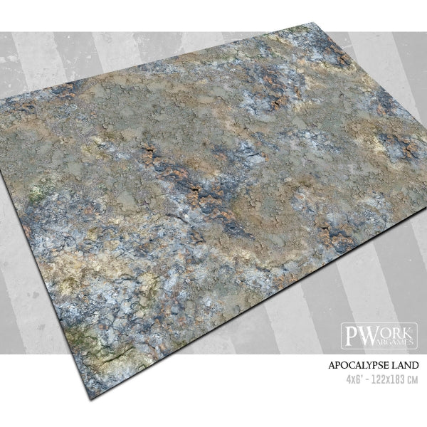 PWork - Apocalypse Land - Wargames Terrain Mat - 3X4'