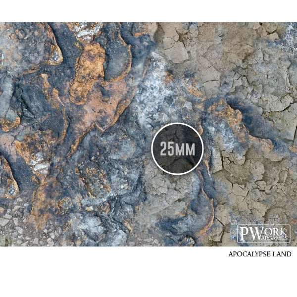 PWork - Apocalypse Land - Wargames Terrain Mat - 22X30"