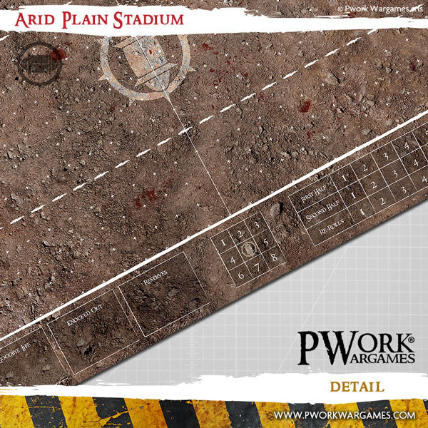 PWork - Blood Bowl - Arid Plain Stadium - Fantasy Football Mat
