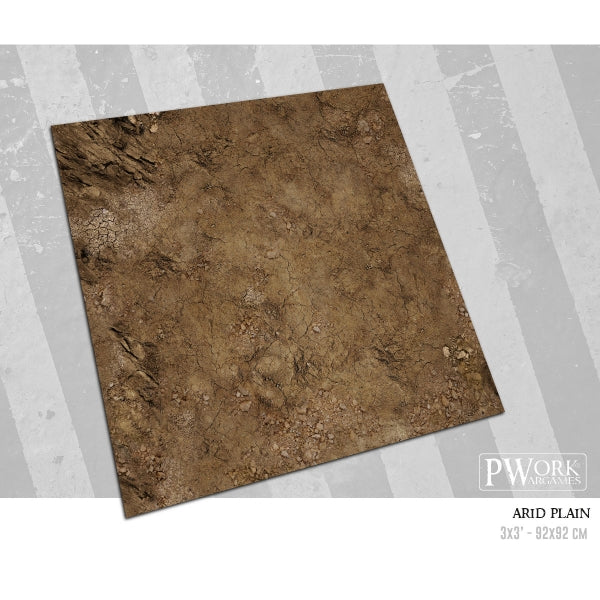 PWork - Arid Plain - Wargames Terrain Mat - 3X6'
