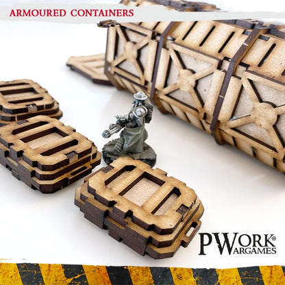 PWork - Armoured Containers - MDF Terrain Scenery