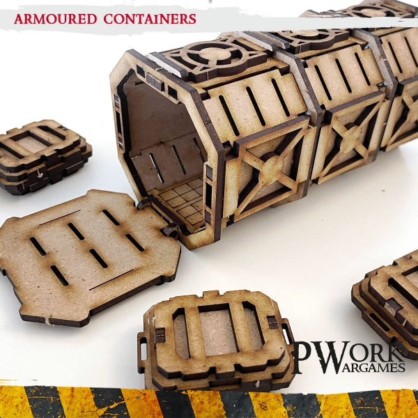 PWork - Armoured Containers - MDF Terrain Scenery