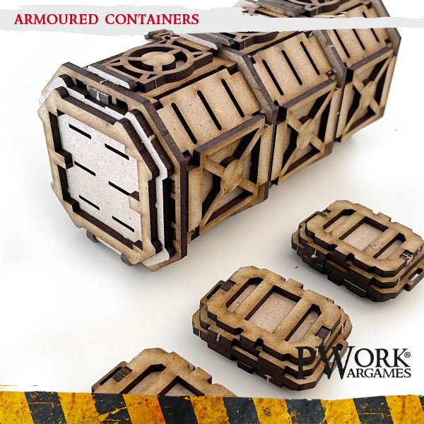 PWork - Armoured Containers - MDF Terrain Scenery