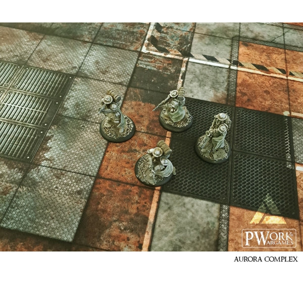 PWork - Aurora Complex - Wargames Terrain Mat - 3X3'