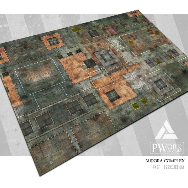 PWork - Aurora Complex - Wargames Terrain Mat - 44X90