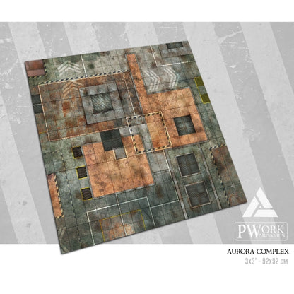 PWork - Aurora Complex - Wargames Terrain Mat - 44X90"