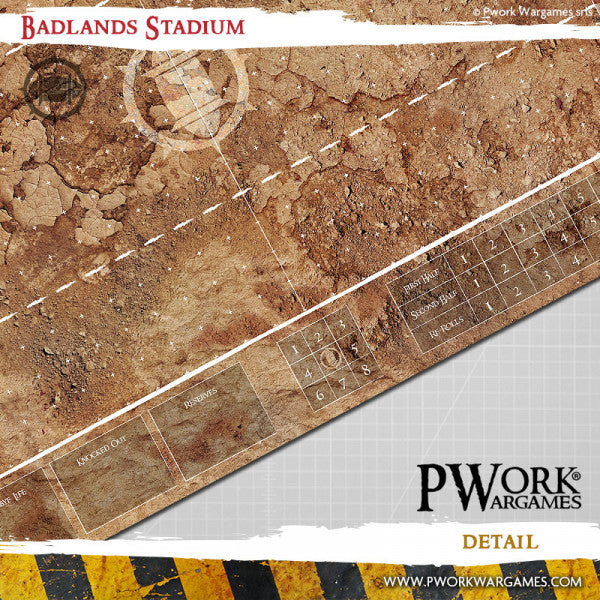 PWork - Blood Bowl - Badlands Stadium - Fantasy Football Mat