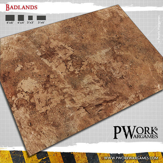 PWork - Badlands - Wargames Terrain Mat - 44X30"