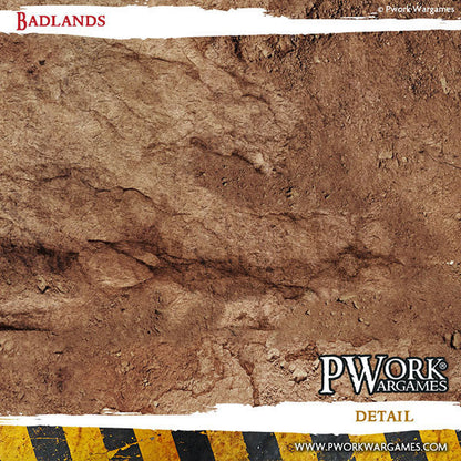 PWork - Badlands - Wargames Terrain Mat - 4X4'