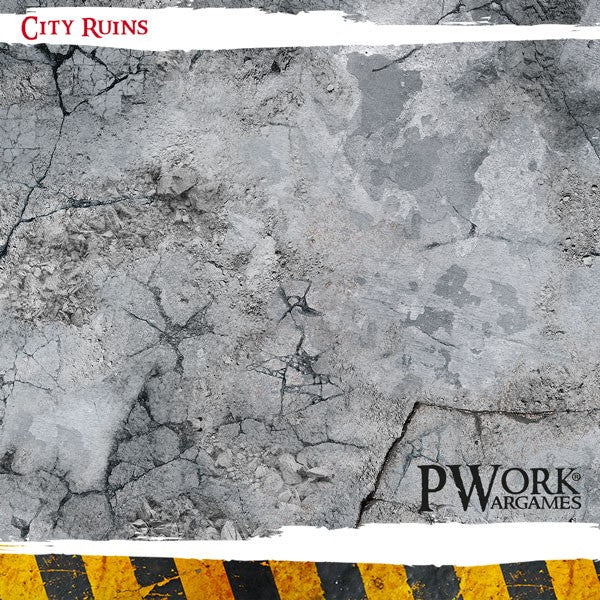PWork - City Ruins - Wargames Terrain Mat - 44X30"