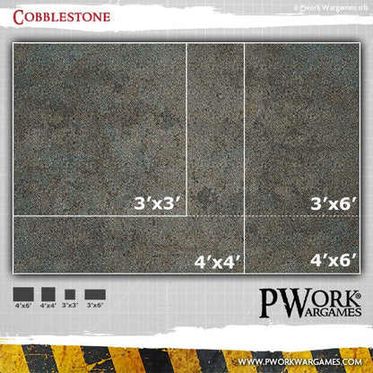 PWork - Cobblestone - Wargames Terrain Mat - 4X4'