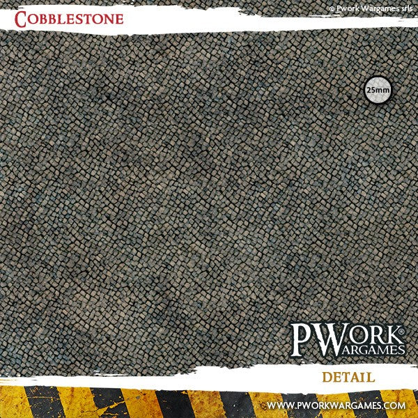 PWork - Cobblestone - Wargames Terrain Mat - 44X90"