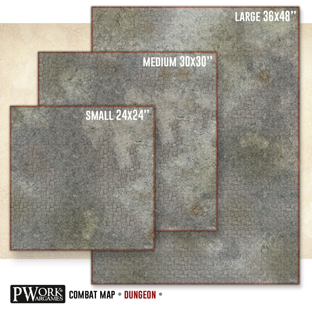 PWork - Combat Map - Dungeon - 30x30" Square Grid
