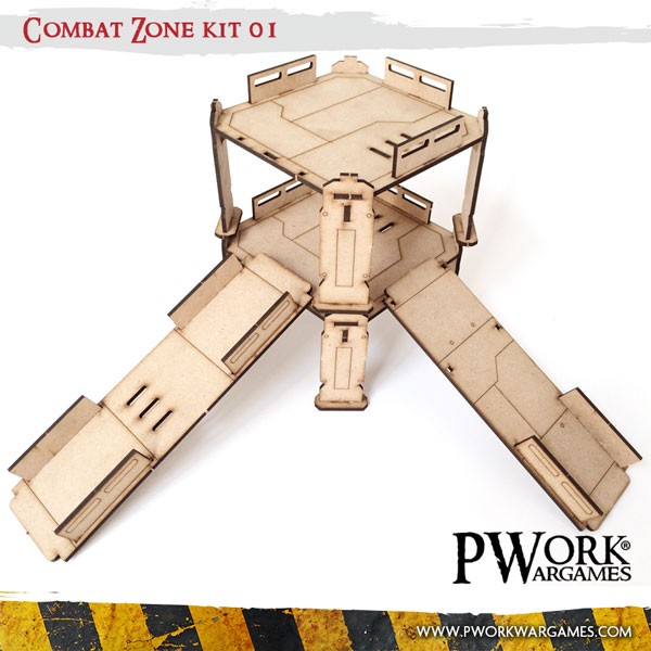 PWork - Combat Zone 01 - MDF Terrain Scenery
