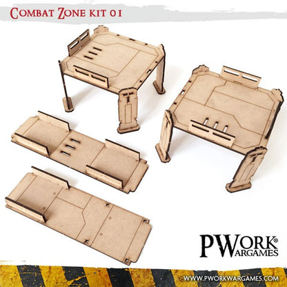 PWork - Combat Zone 01 - MDF Terrain Scenery