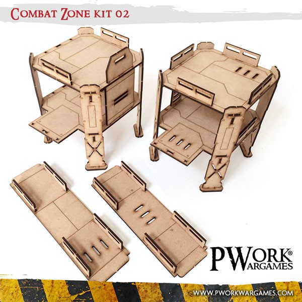 PWork - Combat Zone 02 - MDF Terrain Scenery