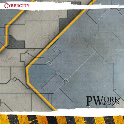 PWork - Cyber City - Wargames Terrain Mat - 3X3'