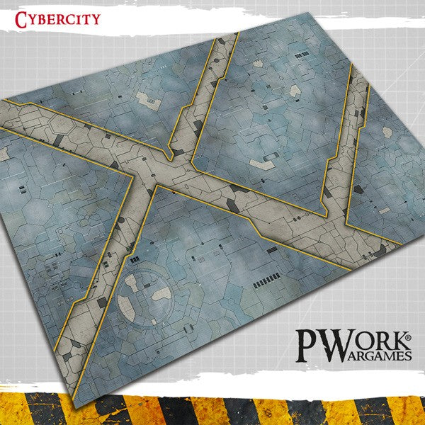 PWork - Cyber City - Wargames Terrain Mat - 44X90