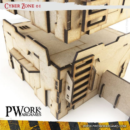 PWork - Cyber Zone 01 - MDF Terrain Scenery