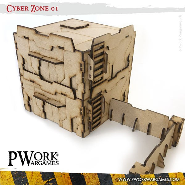 PWork - Cyber Zone 01 - MDF Terrain Scenery