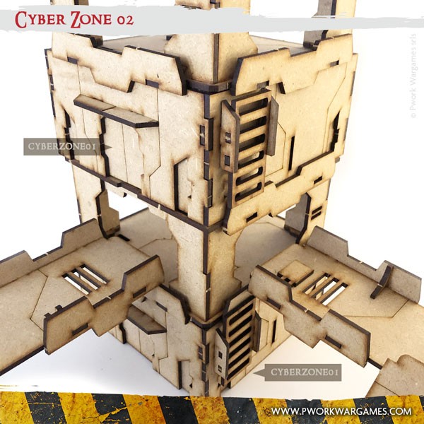 PWork - Cyber Zone 02 - MDF Terrain Scenery