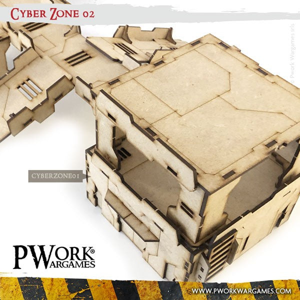 PWork - Cyber Zone 02 - MDF Terrain Scenery