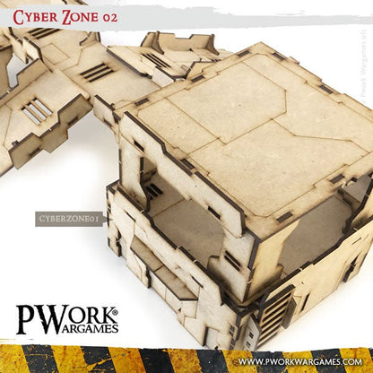 PWork - Cyber Zone 02 - MDF Terrain Scenery
