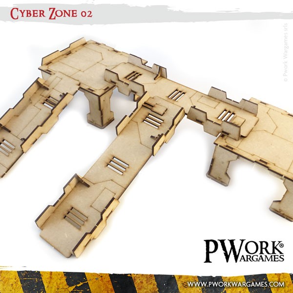 PWork - Cyber Zone 02 - MDF Terrain Scenery