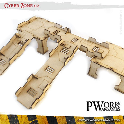 PWork - Cyber Zone 02 - MDF Terrain Scenery