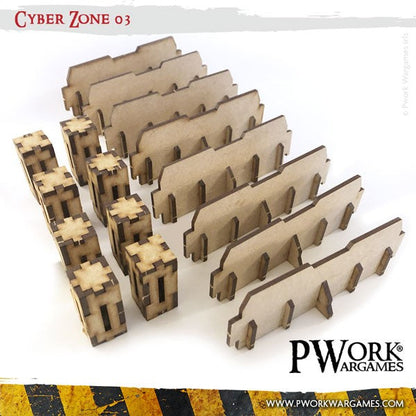 PWork - Cyber Zone 03 - MDF Terrain Scenery