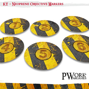 PWork - Danger Zone - KILL TEAM Neoprene Objective Markers