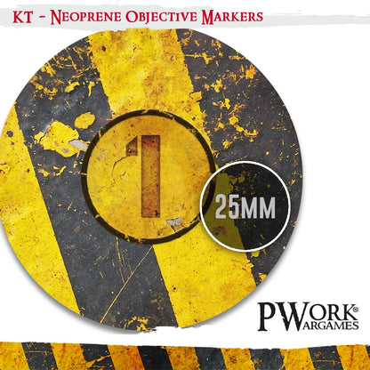 PWork - Danger Zone - KILL TEAM Neoprene Objective Markers