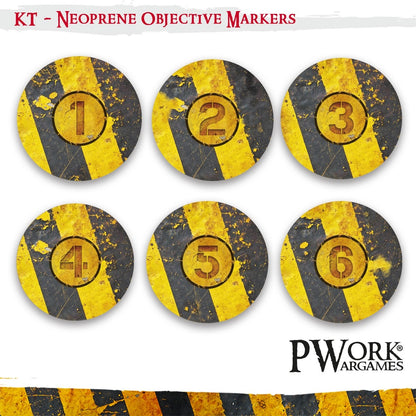 PWork - Danger Zone - KILL TEAM Neoprene Objective Markers