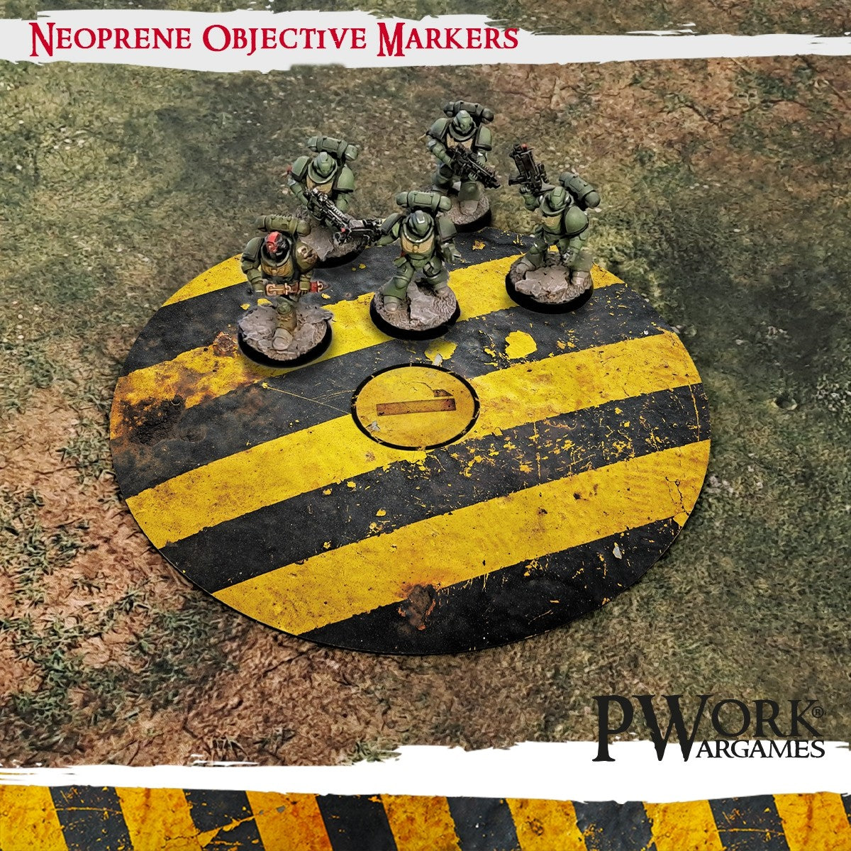 PWork - Danger Zone - WH40K Neoprene Objective Markers