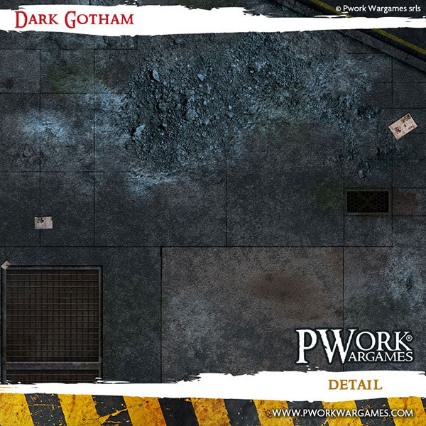 PWork - Dark Gotham - Wargames Terrain Mat - 44X30"