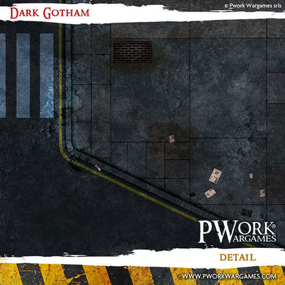 PWork - Dark Gotham - Wargames Terrain Mat - 22X30"