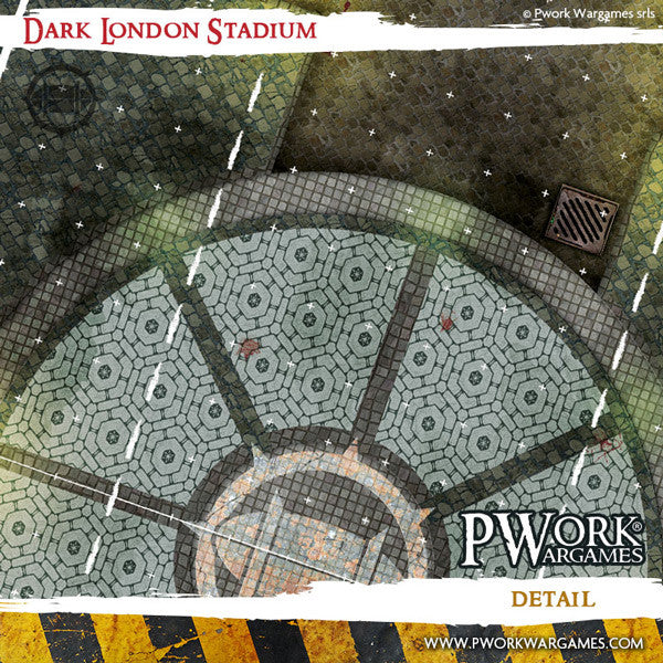 PWork - Blood Bowl - Dark London Stadium - Fantasy Football Mat