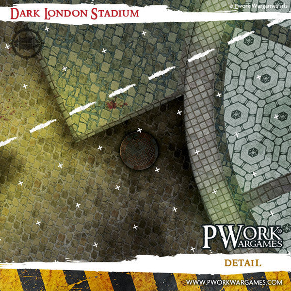 PWork - Blood Bowl - Dark London Stadium - Fantasy Football Mat