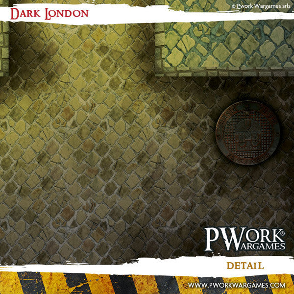 PWork - Dark London - Wargames Terrain Mat - 22X30"