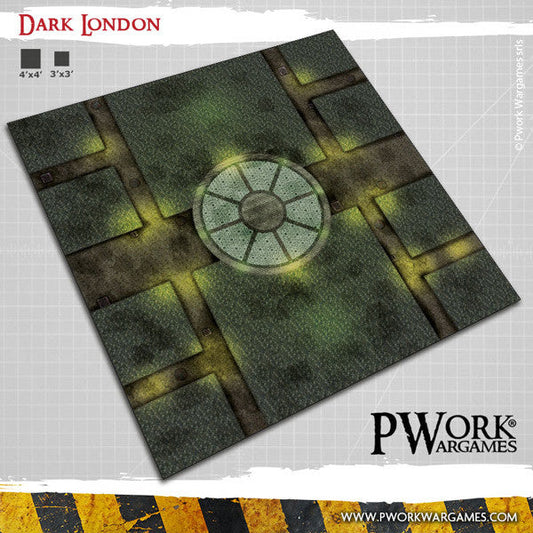 PWork - Dark London - Wargames Terrain Mat - 3X6'