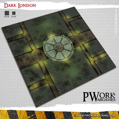 PWork - Dark London - Wargames Terrain Mat - 44X30"