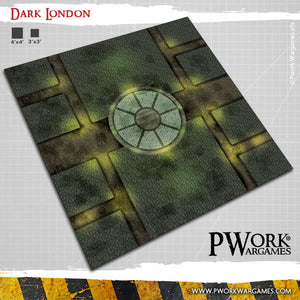 PWork - Dark London - Wargames Terrain Mat - 3X3'