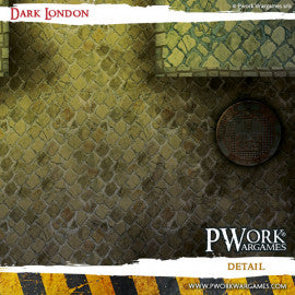 PWork - Dark London - Wargames Terrain Mat - 4X6'